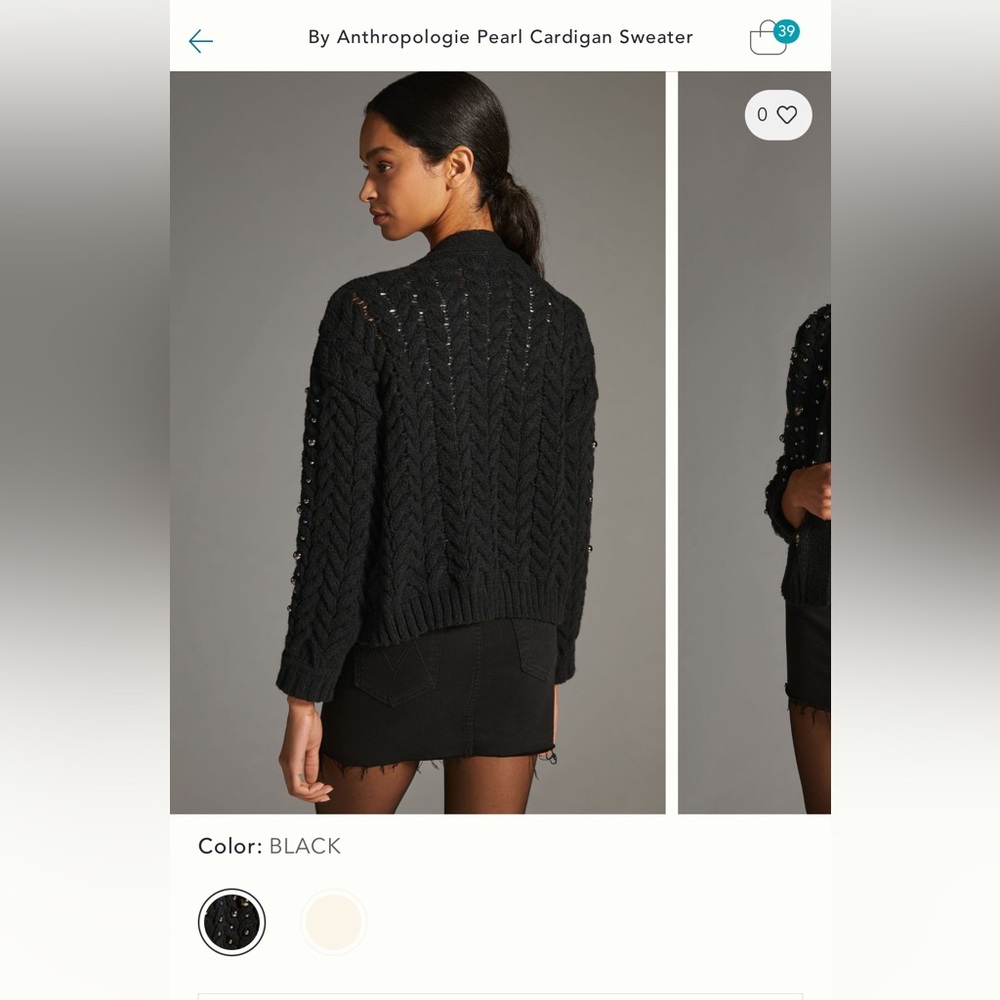 Anthropologie Pearl Cardigan Sweater - Picture 3 of 9